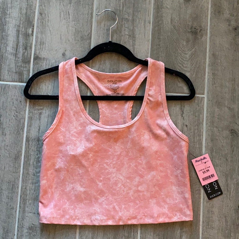 EVOLUTION AND CREATION CROPPED WORKOUT TOP